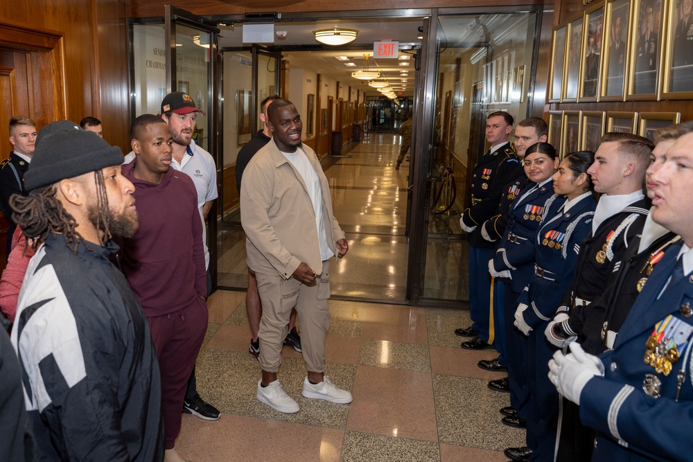 Washington Commanders Football Team Visits the Pentagon