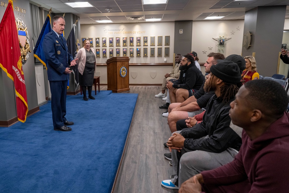 Washington Commanders Football Team Visits the Pentagon