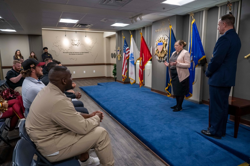 Washington Commanders Football Team Visits the Pentagon