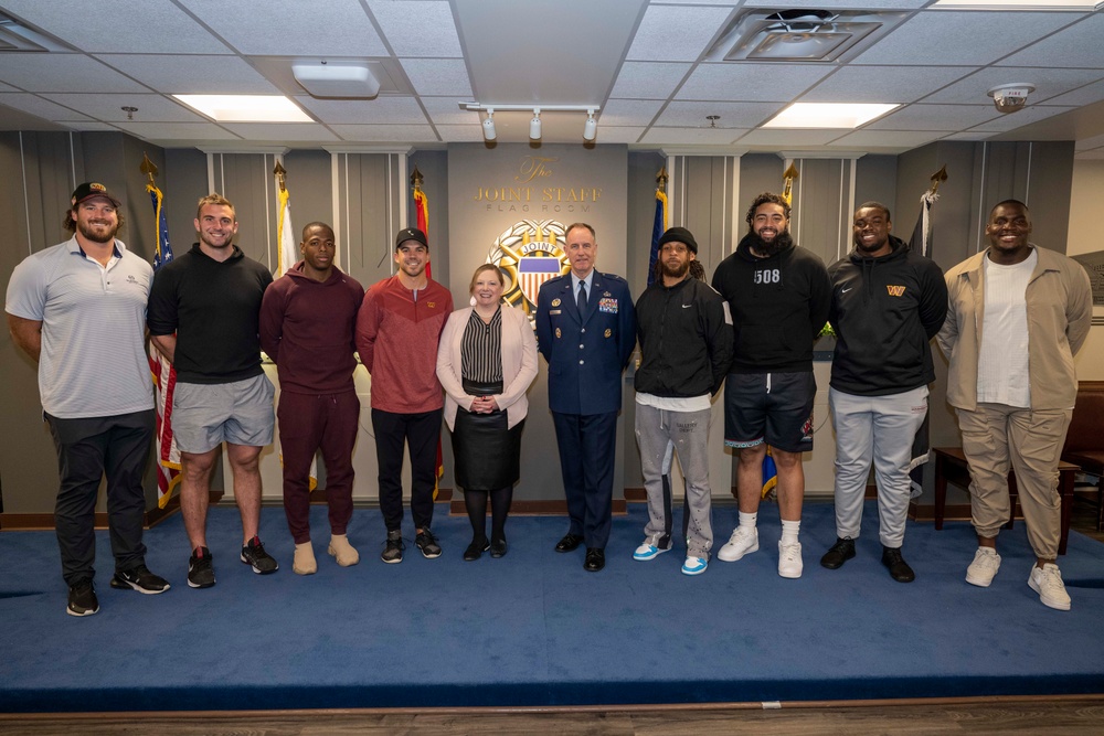 Washington Commanders Football Team Visits the Pentagon