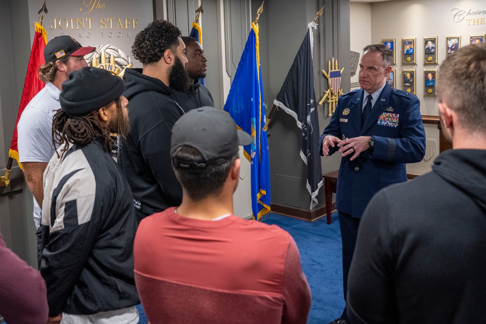 Washington Commanders Football Team Visits the Pentagon