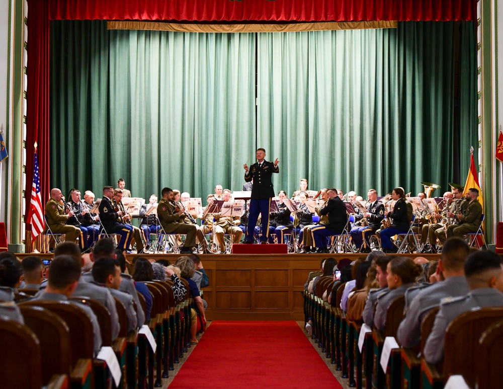 U.S Army Europe and Africa Band and Chorus, perform a joint-force concert for Spanish military cadets