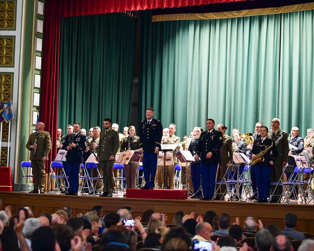 U.S Army Europe and Africa Band and Chorus, perform a joint-force concert for Spanish military cadets