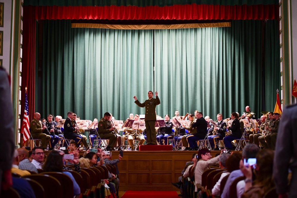 U.S Army Europe and Africa Band and Chorus, perform a joint-force concert for Spanish military cadets