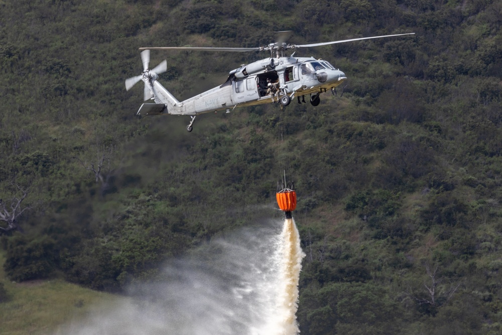 Service members train for annual firefighting exercise