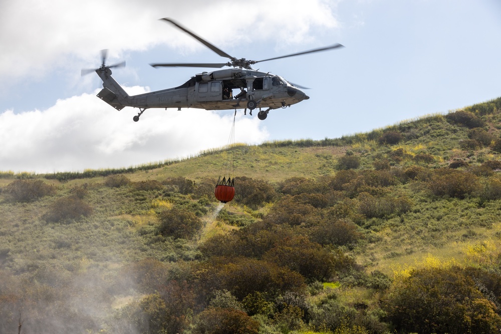 Service members train for annual firefighting exercise