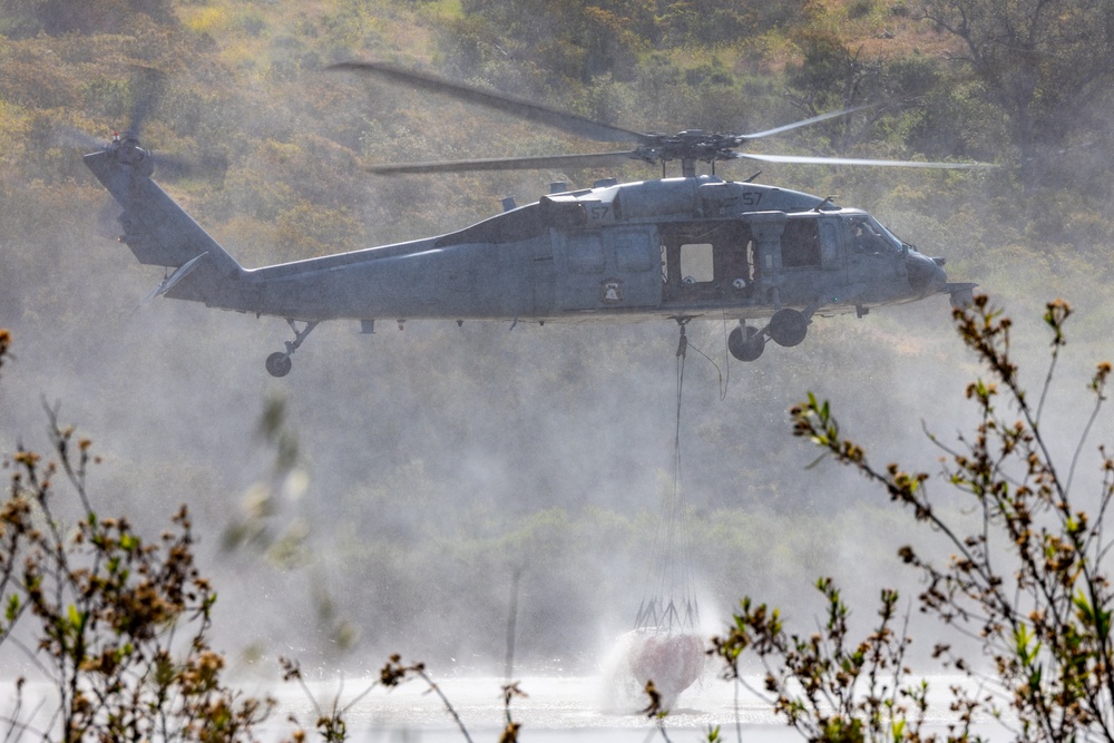 Service members train for annual firefighting exercise