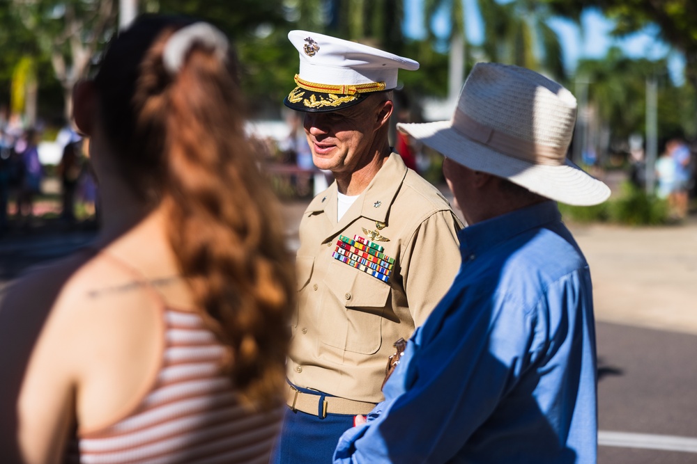 MRF-D Marines participate in the Anzac Day Parade