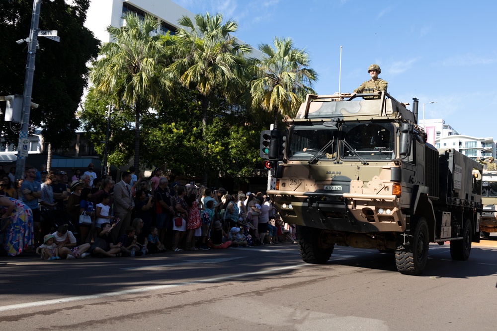 MRF-D Marines and Sailors participate in the Anzac Day Parade