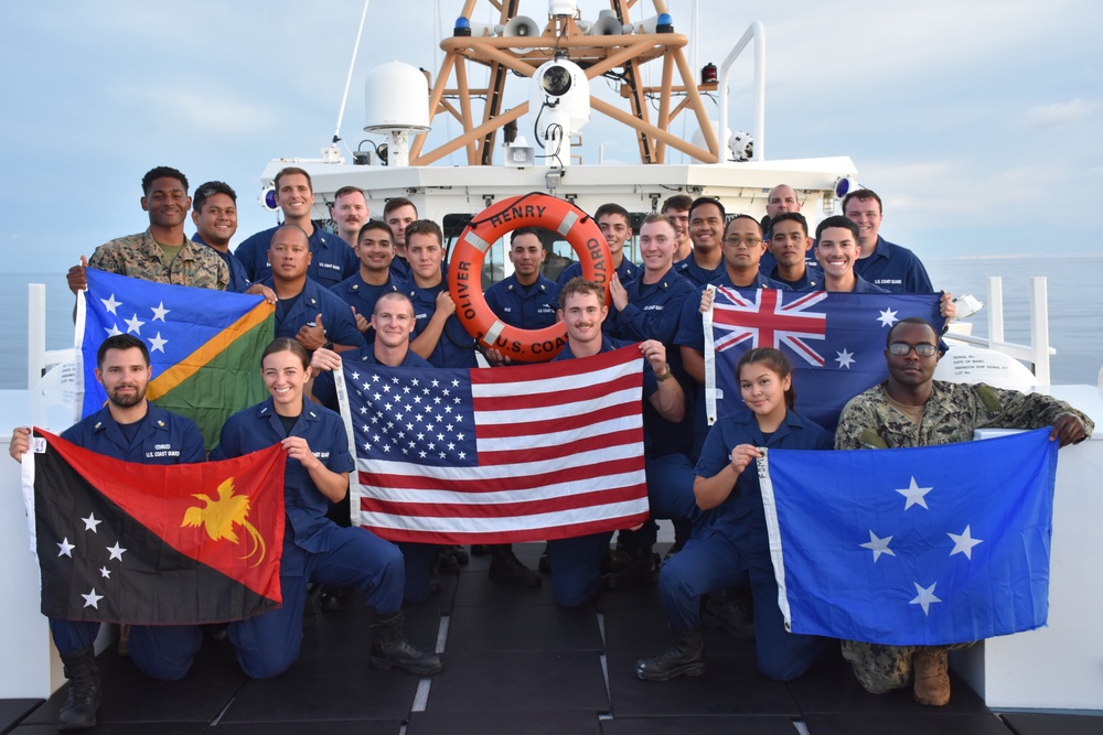 USCGC Oliver Henry (WPC 1140) expeditionary patrol flags