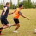 Sailors from USS John Finn (DDG 113) and Republic of Korea Navy Play Soccer