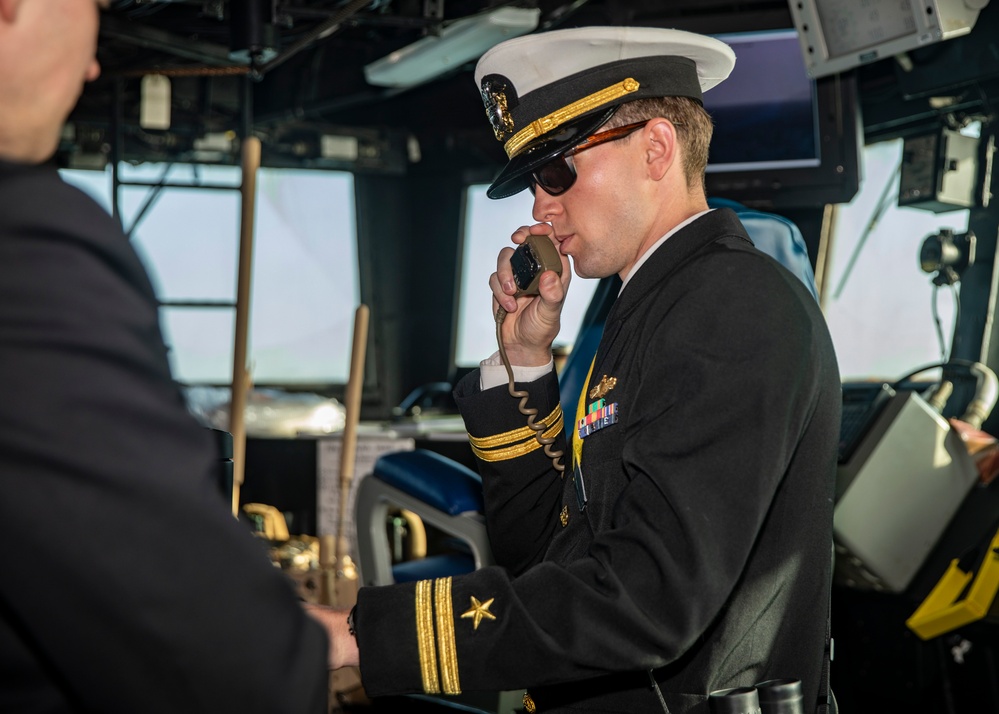 Sailors Conduct Sea-and-Anchor Evolution Aboard USS John Finn
