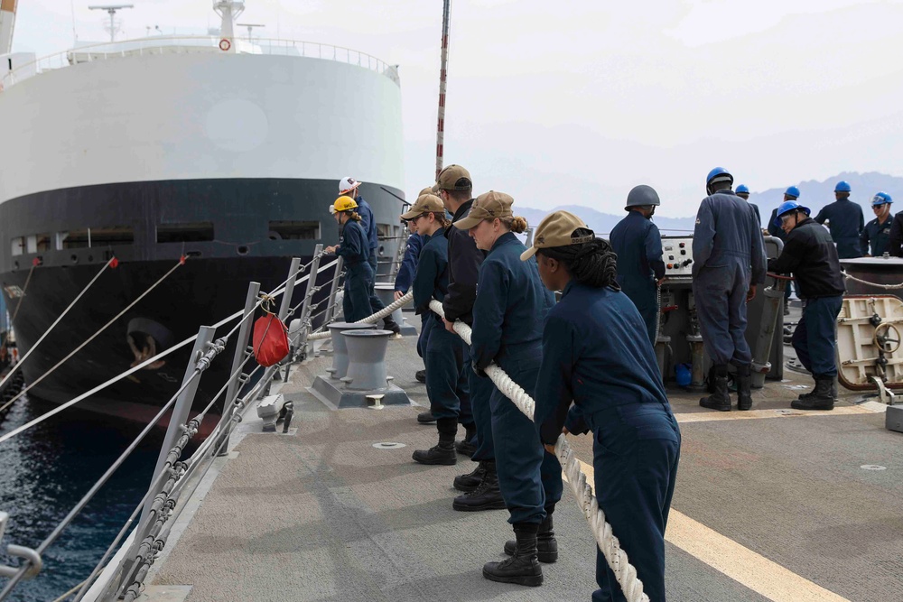 USS Truxtun Departs Eilat