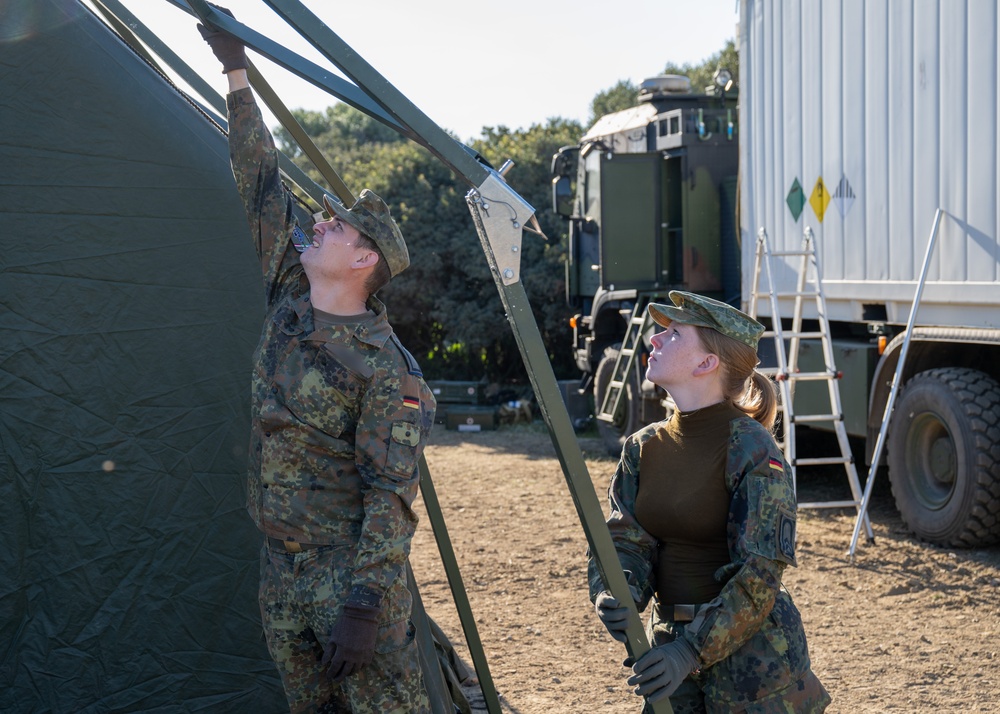 GERMAN SOLDIERS BUILT ROLE 1 MEDICAL FACILITY ON THE FIELD