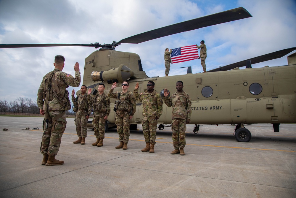 DVIDS - Images - Charlie Company Soldiers reenlist [Image 1 of 8]