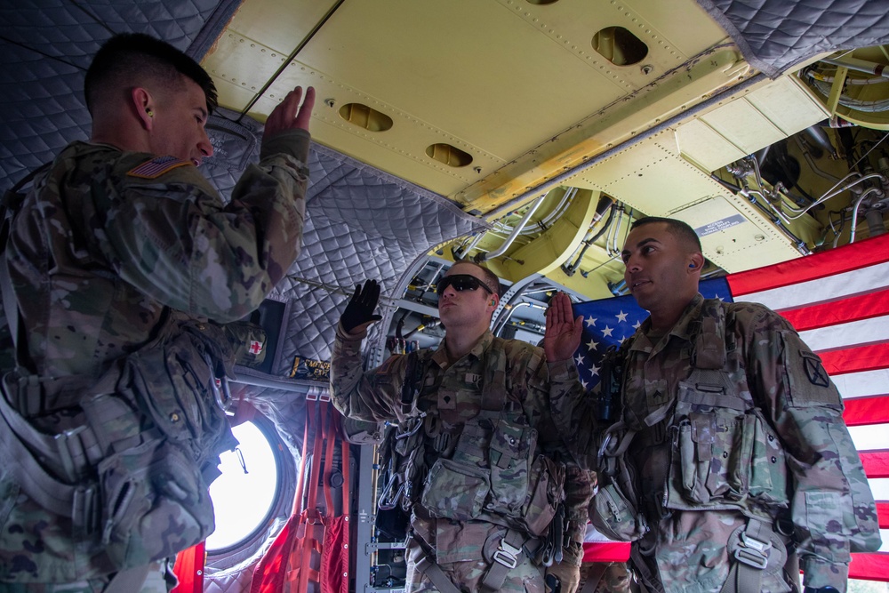 Charlie Company Soldiers reenlist