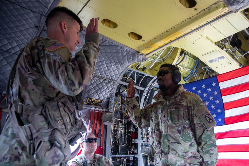 Charlie Company Soldiers reenlist