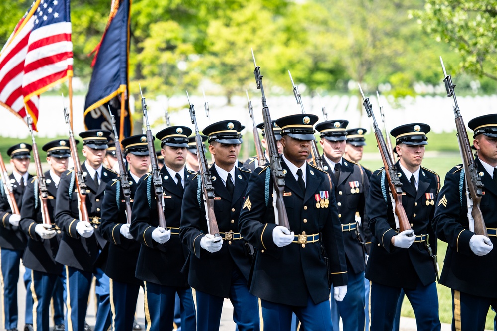 Military Funeral Honors with Funeral Escort are Conducted for Civil War Soldier U.S. Army Maj. Isaac Hart in Section 76