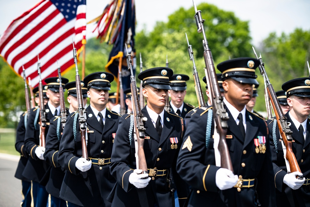 Military Funeral Honors with Funeral Escort are Conducted for Civil War Soldier U.S. Army Maj. Isaac Hart in Section 76