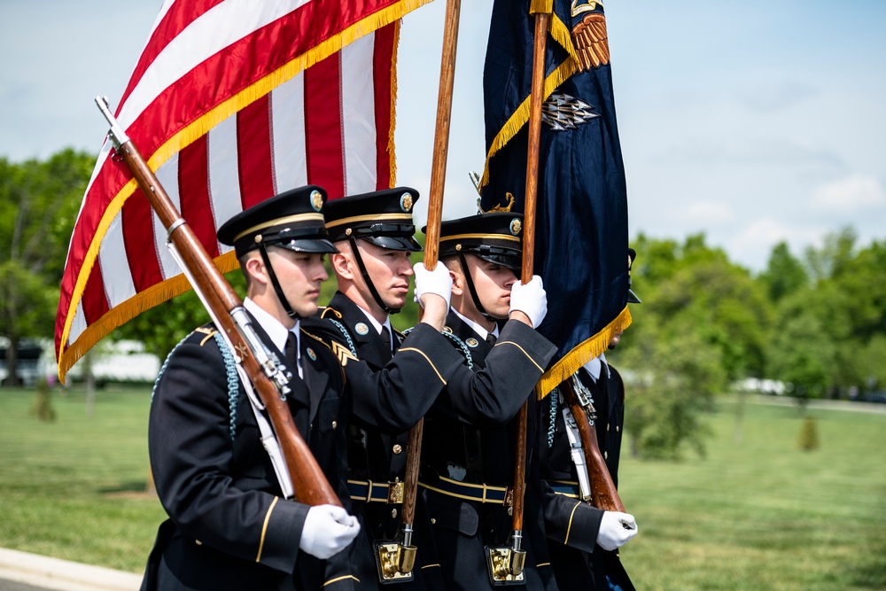 Military Funeral Honors with Funeral Escort are Conducted for Civil War Soldier U.S. Army Maj. Isaac Hart in Section 76