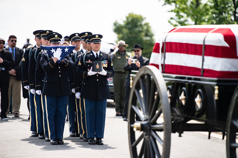 Military Funeral Honors with Funeral Escort are Conducted for Civil War Soldier U.S. Army Maj. Isaac Hart in Section 76