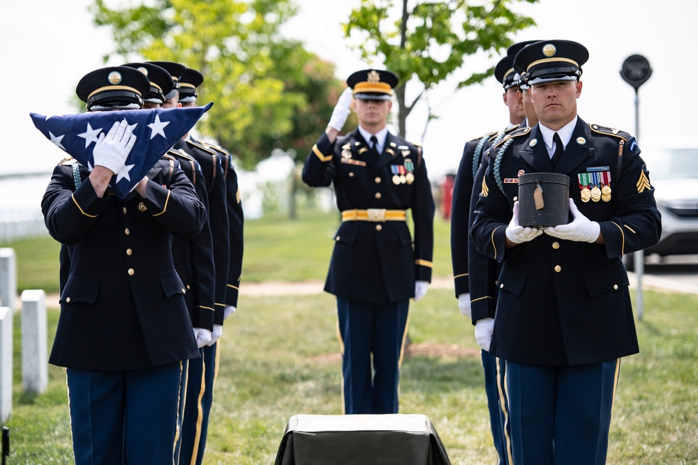 Military Funeral Honors with Funeral Escort are Conducted for Civil War Soldier U.S. Army Maj. Isaac Hart in Section 76