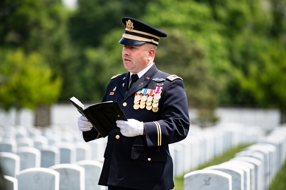 Military Funeral Honors with Funeral Escort are Conducted for Civil War Soldier U.S. Army Maj. Isaac Hart in Section 76