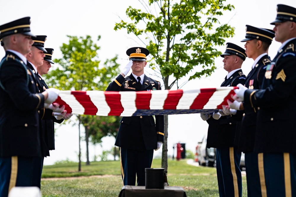 Military Funeral Honors with Funeral Escort are Conducted for Civil War Soldier U.S. Army Maj. Isaac Hart in Section 76