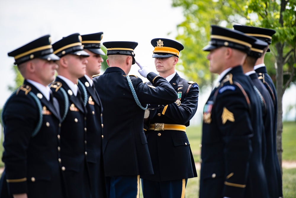 Military Funeral Honors with Funeral Escort are Conducted for Civil War Soldier U.S. Army Maj. Isaac Hart in Section 76