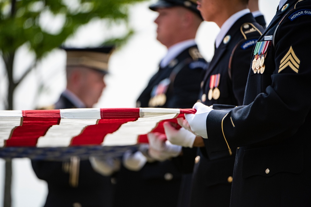 Military Funeral Honors with Funeral Escort are Conducted for Civil War Soldier U.S. Army Maj. Isaac Hart in Section 76