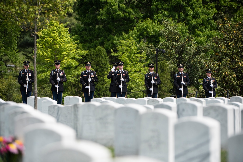 Military Funeral Honors with Funeral Escort are Conducted for Civil War Soldier U.S. Army Maj. Isaac Hart in Section 76