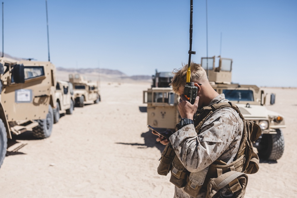 U.S. Marines with Combat Logistics Battalion 24 Conduct Convoy Operations