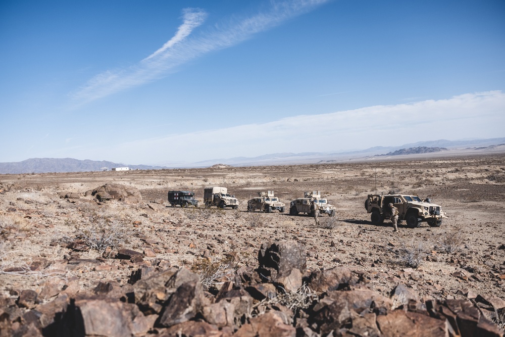 U.S. Marines with Combat Logistics Battalion 24 Conduct Convoy Operations