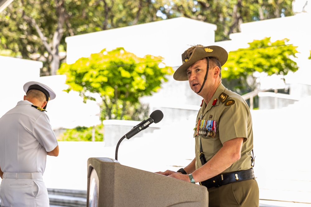 2023 Anzac Day commemorative service at the National Memorial Cemetery of the Pacific, Honolulu, Hawaii