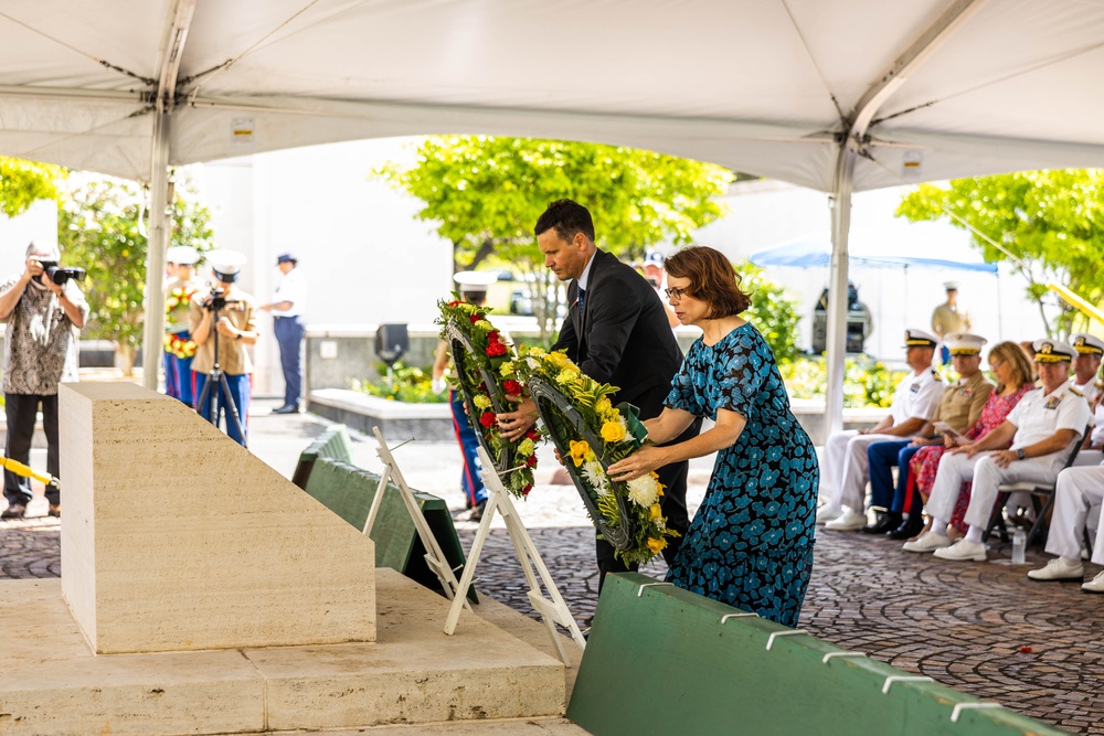 2023 Anzac Day commemorative service at the National Memorial Cemetery of the Pacific, Honolulu, Hawaii