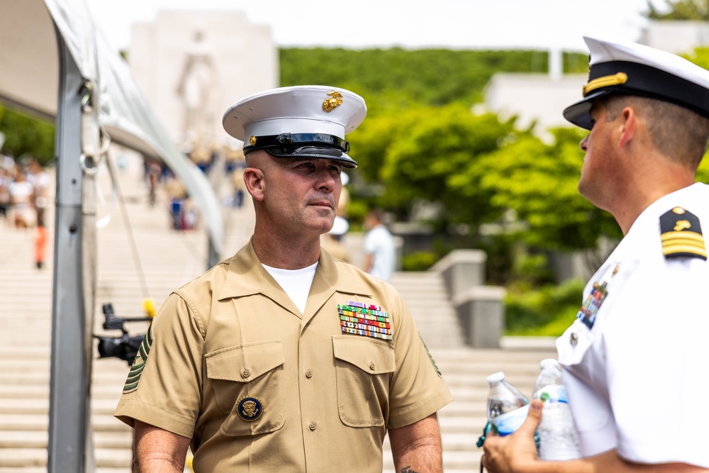 2023 Anzac Day commemorative service at the National Memorial Cemetery of the Pacific, Honolulu, Hawaii