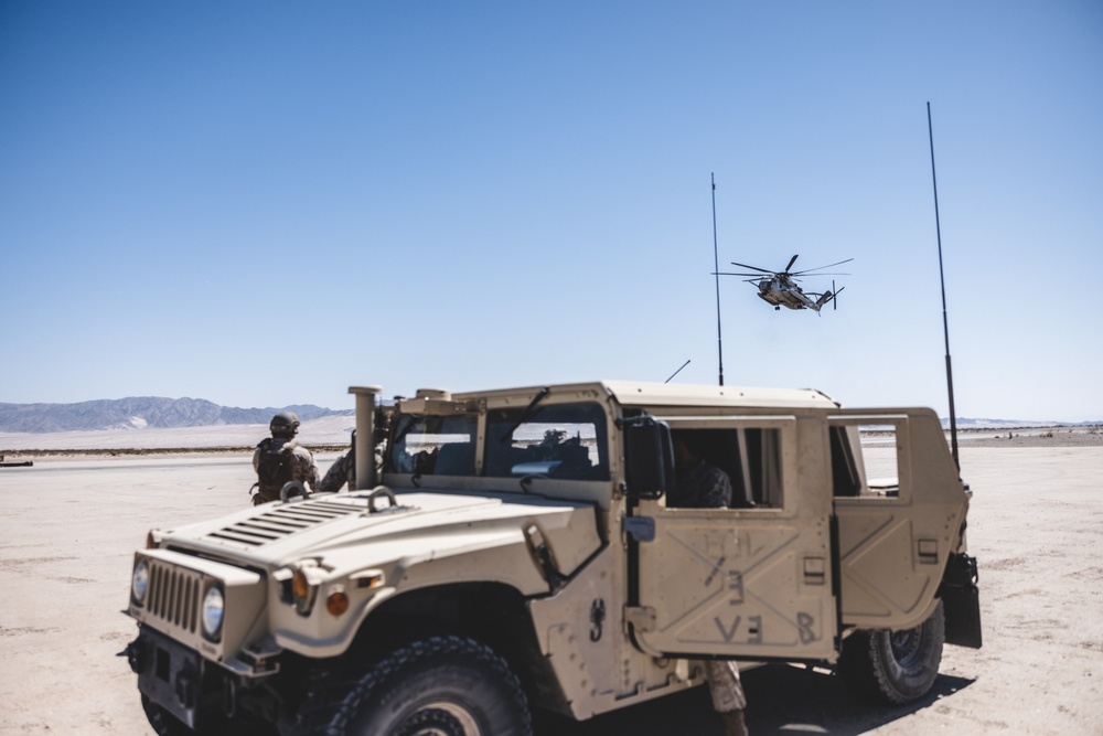 U.S. Marines with Combat Logistics Battalion 24 Conduct Helicopter Support Team Operations