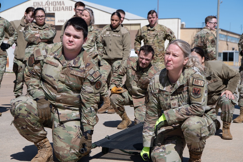 137th AES Partners with Tinker Medical Squadrons for Tactical Medical Training