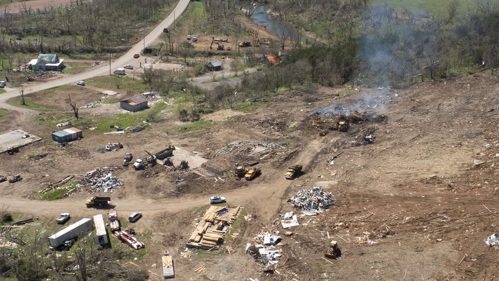 Aerial View of Tornado Damage in Readyville