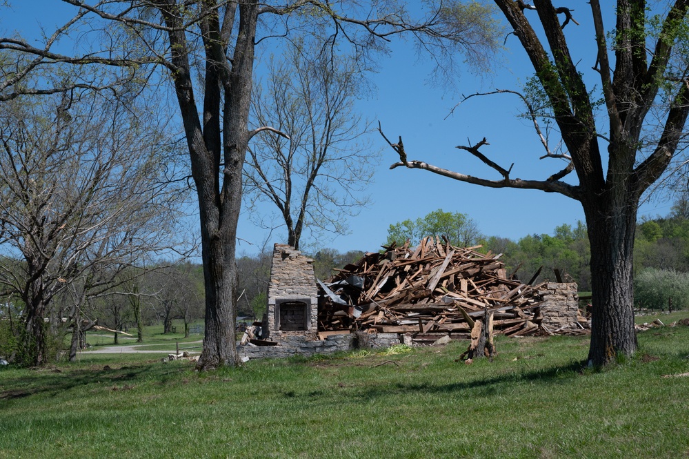 Damage to Home After Tornadoes in Readyville