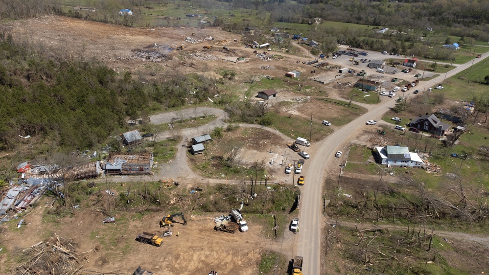 Aerial View of Tornado Damage in Readyville