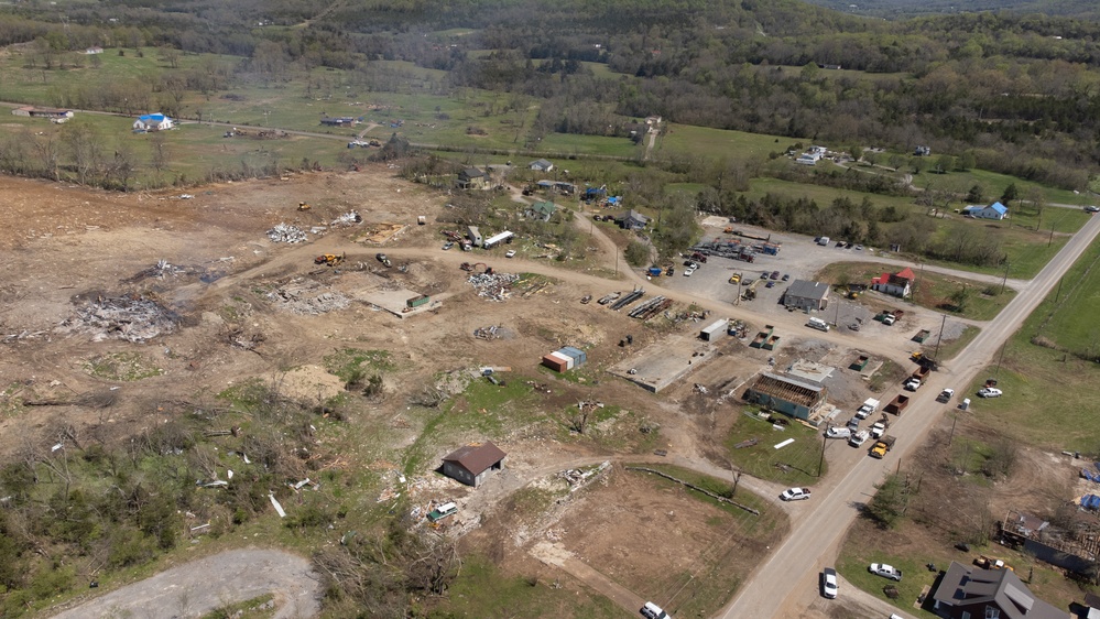 Aerial View of Tornado Damage in Readyville