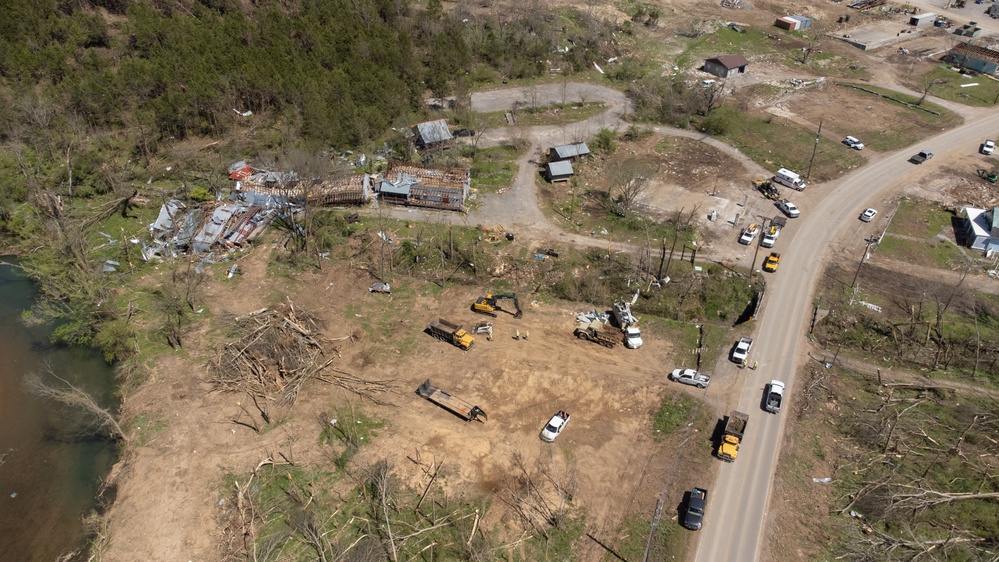 Aerial View of Tornado Damage in Readyville