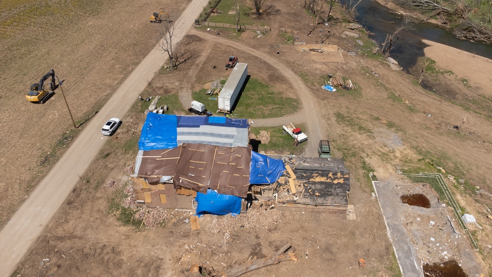 Aerial View of Tornado Damage in Readyville