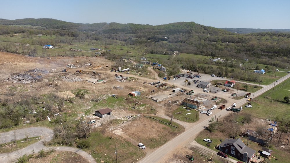 Aerial View of Tornado Damage in Readyville