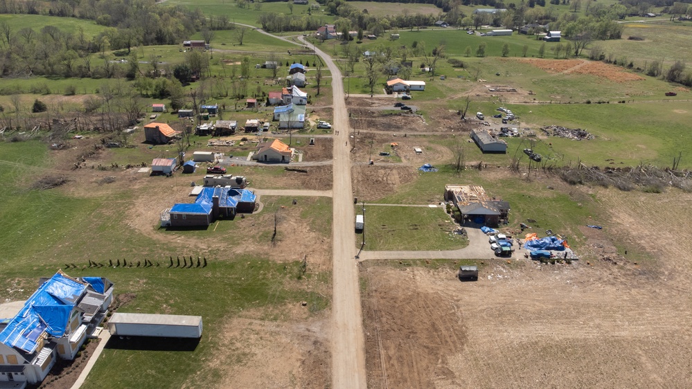 Aerial View of Tornado Damage in Readyville