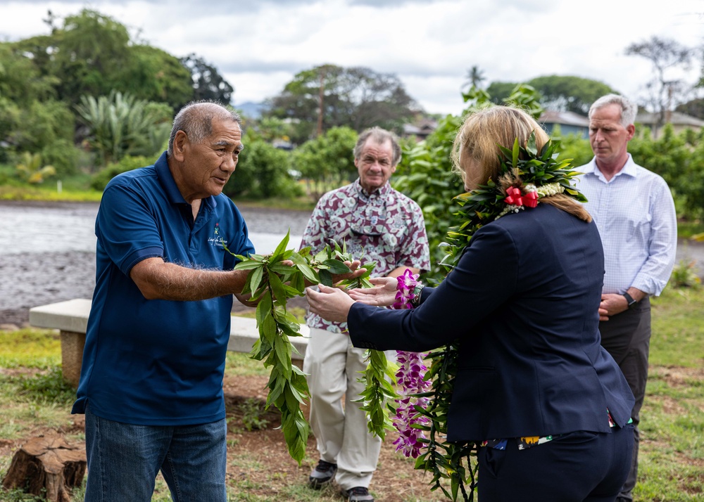 Assistant Secretary of the Navy for Energy, Installations Visits Historic Hawaiian Fishpond