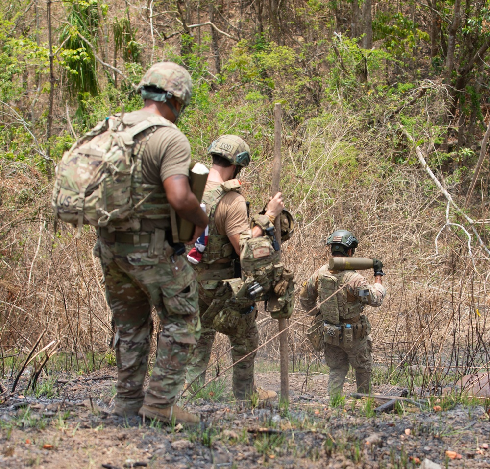 303rd Ordnance Battalion, 8th Military Police Brigade conduct detonated unexploded ordnance, during Balikatan 23 at Fort Magsaysay, Philippines