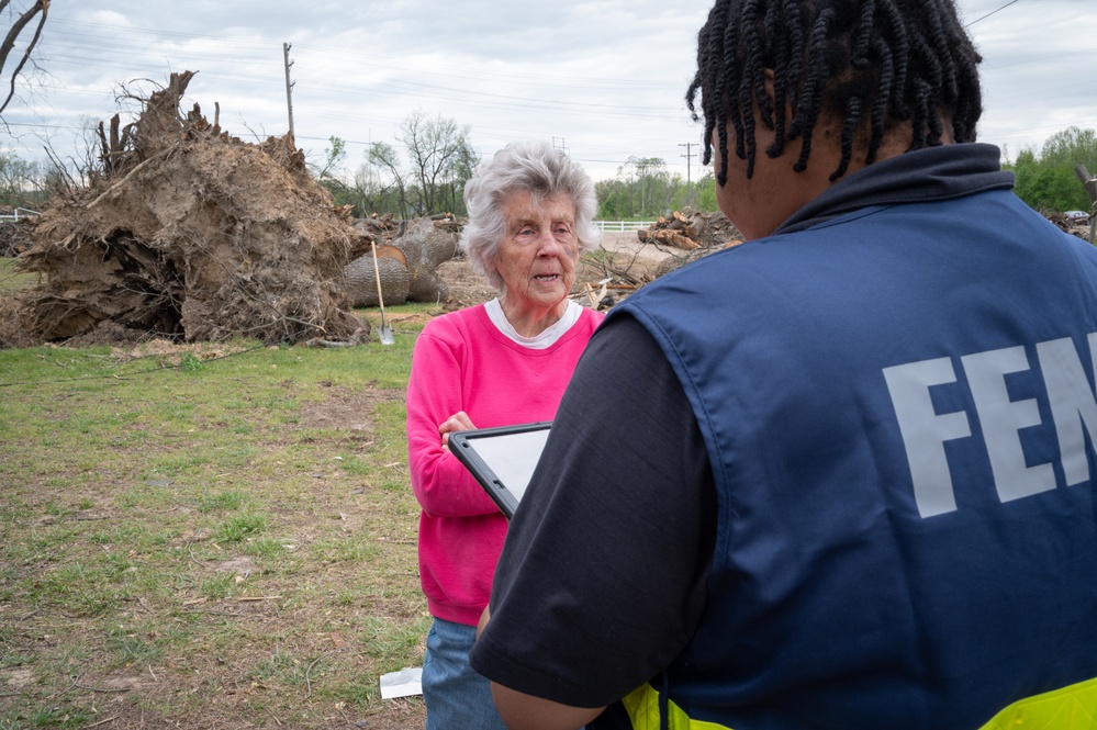 FEMA Canvasses Neighborhoods Where Tornado Touched Down