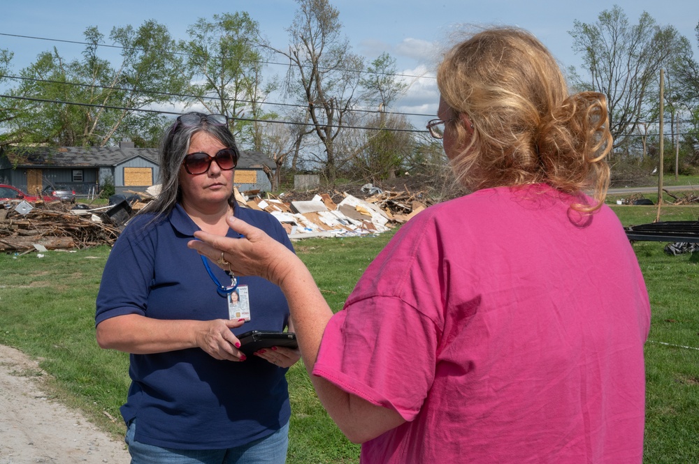 FEMA Canvasses Neighborhoods for Tornado Survivors